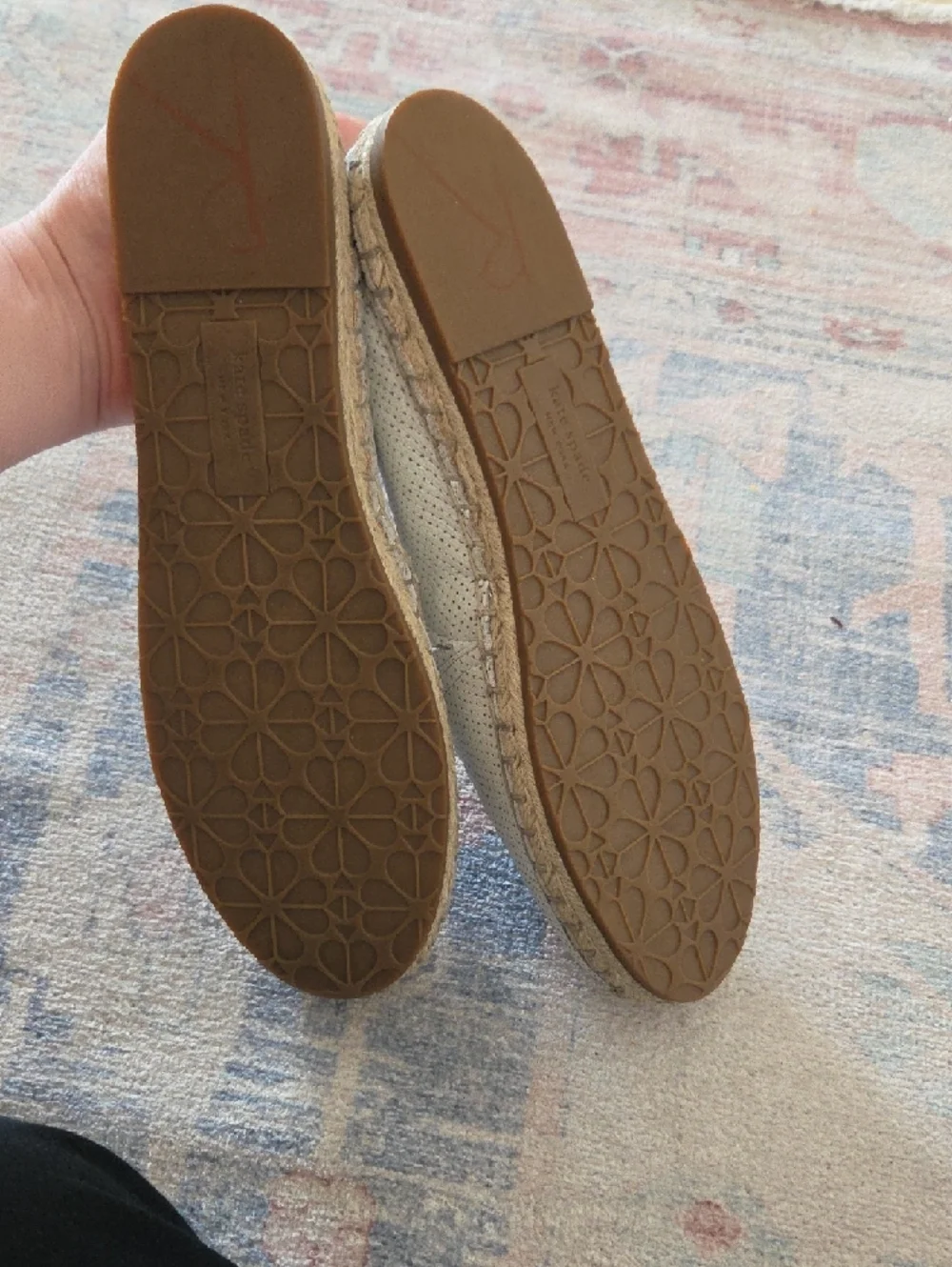 Kate Spade Womans White Slip-On Espadrilles 11m